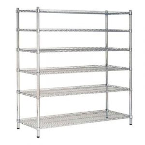 JUEGO ESTANTERIA 60PG X 24PG CROMO POSTES Â 