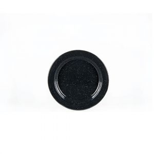 PLATO PLANO 22 PELTRE BLANCO CON FILO NEGRO BACK