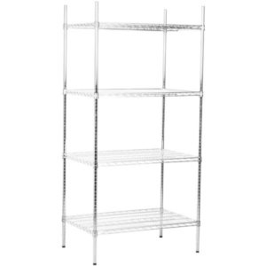 JUEGO ESTANTERIA 36pg X 24pg CROMADO INCLUYE POSTES 72pg