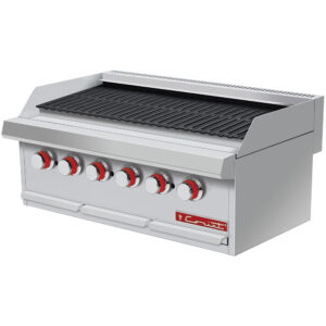 Asador Ach-3 Petit Acero Inoxidable PREMIUM 3 Parrillas Reversibles 6 Quemadores, 3 Charolas De Grasa 0.88 X 0.565 X 0.310 M