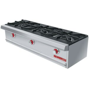 Parrilla Horizontal Heavy Duty Pch-3 Hd PREMIUM 3 Quemadores Octagonal 3 Pilotos Individuales Acero Inoxidable 3 Valvulas 1.320 X 0.565 X 0.310 M