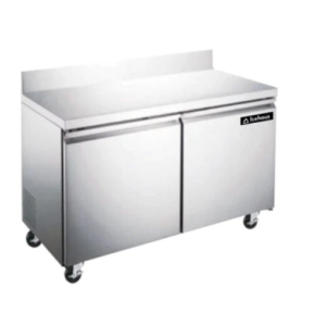 Mesa de Trabajo/Congelador MTC-2P-SS-01 De Acero Inoxidable 2 puertas 12 Pies Frente 120 x Fondo 75 x Alto 98.5