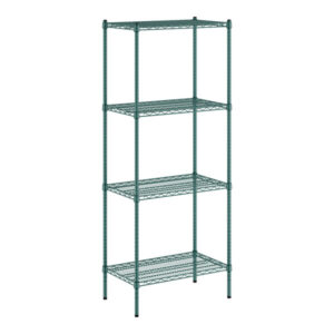 Estante de 24 x 30 Verde Epoxico con Postes de 74 pg de 4 entrepanos