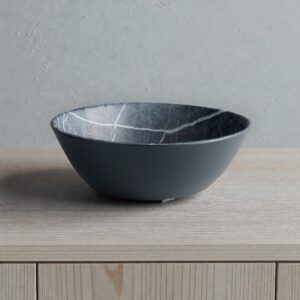 Carlisle 5310872 Ridge 22 oz. Soapstone Melamine Bowl - 12/Case