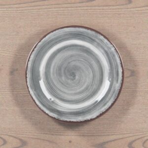 Plato Trinche de 7 Pg Gris Obscuro y Borde Cafe Mingle 5400718 Carlisle (Precio por 12 piezas)