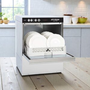 MAQUINA LAVAVAJILLAS BAJO MOSTRADOR JET TECH EV-18 DE 55 RACKS POR HORA 208-240V, 1 FASE MEDIDAS: 22 5/8 X 23 3/4 X 33 1/2 PG