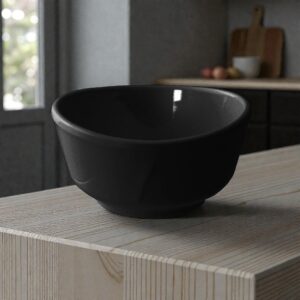 PLATO BOWL MELAMINA NEGRA 11 oz DE 4.5 pg (12 piezas por caja)