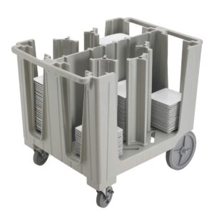 CARRO PARA TRANSPORTE DE PLATOS AJUSTABLE CAPACIDAD DE HASTA 1,120 PLATOS DE 11.7 CM A 13.97 CM MOD. ADCSC12PKG480 CAMBRO