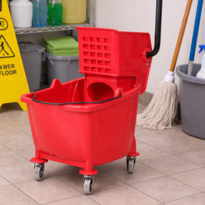 TINA TRAPEADOR CON EXPRIMIDOR 35 QT COLOR ROJO LAVEX JANITORIAL