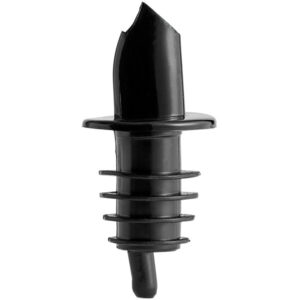 DOSIFICADOR NEGRO DE PLASTICO FLUJO LIBRE PARA BOTELLAS (PRECIO POR 12 PIEZAS)