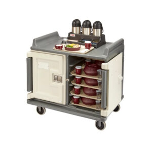 CARRO TERMICO PARA CHAROLAS DE 14 X 18 PG CAPACIDAD 20 CHAROLAS MEDIDAS GENERALES: 48 1/4 x 36 1/4 x 45 PG