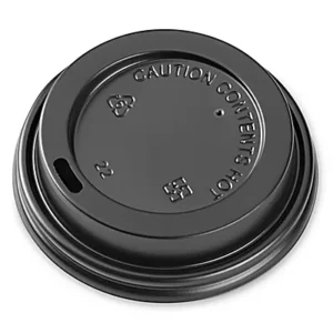 TAPA PARA VASO DESECHABLE COLOR NEGRO VASO ESTANDAR 8 OZ CHOICE (PRECIO POR 1,000 PIEZAS)