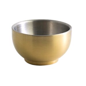 Tazon redondo 10 oz de doble pared de acero inoxidable cepillado y laton mate DBO069GOS22 Harmony Front of the House (Precio por 6 piezas)