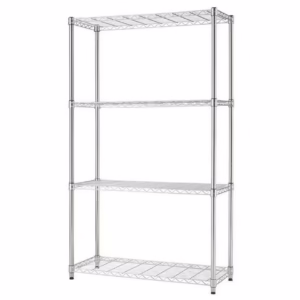 Estante de 24 x 36 de Acero Inoxidable Ventilado con Postes de 54 de 4 entrepanos