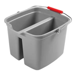 CUBETA DE DOS LADOS CON AGARRADERA 17 QTS FG261700GRAY RUBBERMAID(PRECIO POR 6 PIEZAS)