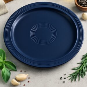 Plato Trinche 25.4 cm Capri Azul Marino Fruta Ceramica (Caja con 12 piezas)