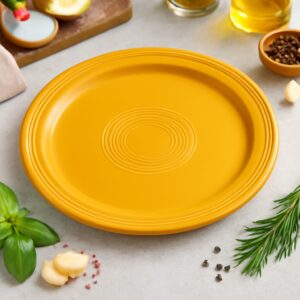 Plato Trinche 25.4 cm Capri Amarillo Mango Ceramica (Caja con 12 piezas)