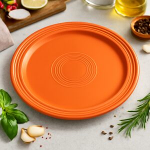 Plato Trinche 25.4 cm Capri Naranja Ceramica (Caja con 12 piezas)