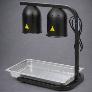 LAMPARA DE CALOR DOS FOCOS NEGRA Black