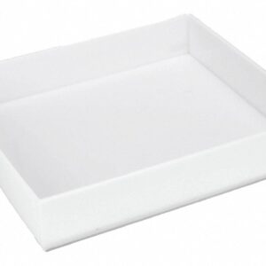 Tazon Rectangular para Ensaladas 1.3 qt (1.22 lts) de Aluminio Recubierto de Resina Blanca Medida: 25.4 x 25.4 x 3.96 Cm Modelo Bugambilia COMP08WW Marca GET