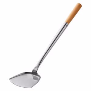 Espatula para wok de 43.5 x 10 x 9.2 cm Acero Inox con Mango de Madera 33973 Town