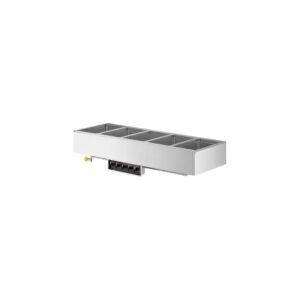 BARRA CALIENTE ELECTRICA 5 INSERTOS PARA EMPOTRAR ACERO INOX, CONTROLES EXTERNOS DE PERILLAS DE 208/240V SDW-5H SERVIT