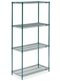 Estante de 24 x 48 Verde Epoxico con Postes de 64 pg de 4 entrepanos
