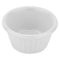 RAMEKIN 1.5 OZ MELAMINA COLOR BLANCO ESTRIADO 2 1/4 X 1 1/2 PG GET (PRECIO POR 48 PIEZAS)
