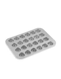 CHAROLA MUFFIN ALUMINIO 24 COMPARTIMENTOS DE 1 OZ ANTIADHERENTE 15 X 10 1/2 PG CHOICE