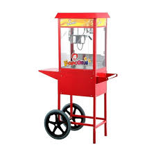 MAQUINA DE PALOMITAS 8 OZ (165 OZ POR HORA) CON CARRITO ROYALTY DE 120 V 1350W MEDIDAS: 36 7/8 X 17 1/4 X 62 1/2 PG CARNIVAL KING