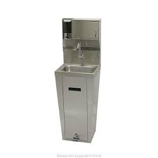 LAVAMANOS TIPO GABINETE FABRICADO EN ACERO INOXIDABLE CON VALVULA DE PEDAL, DISPENSADOR DE JABON ADVANCE TABCO