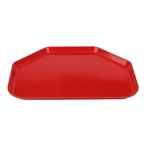 CHAROLA DE SERVICIO TRAPEZOIDAL FIBRA DE VIDRIO 14 x 18 PULGADAS COLOR ROJO CAMBRO (CAJA CON 12 PIEZAS)