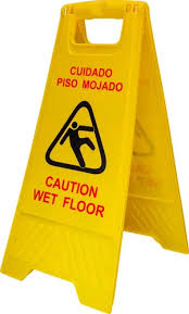 LETRERO PISO MOJADO 25 PG PRECAUCION AMARILLO PLASTICO LAVEX JANITORIAL