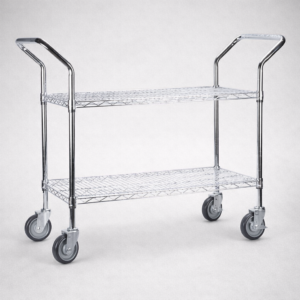 CARRO DE SERVICIO DE ACERO CROMADO 61 X 91 cms MODELO UCART2436
