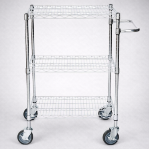 CARRO DE SERVICIO DE ACERO CROMADO 46 X 61 cms MODELO MCRT18243