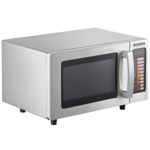 Horno de Microondas Solwave 0.9 Pies de Acero Inoxidable Comercial con Control de botones - 120V, 1000W, Menos de 50 Usos diarios