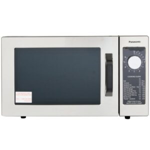 Horno de Microondas Panasonic 0.8 Pies NE-1025 de Acero Inoxidable Comercial con temporizador - 120V, 1000W, Menos de 50 usos diarios